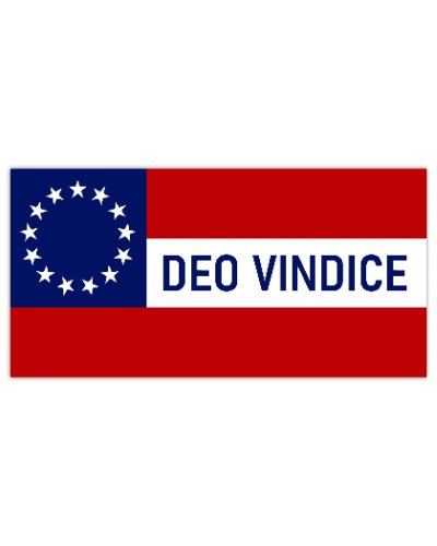 Confederate First National Deo Vindice bumper sticker